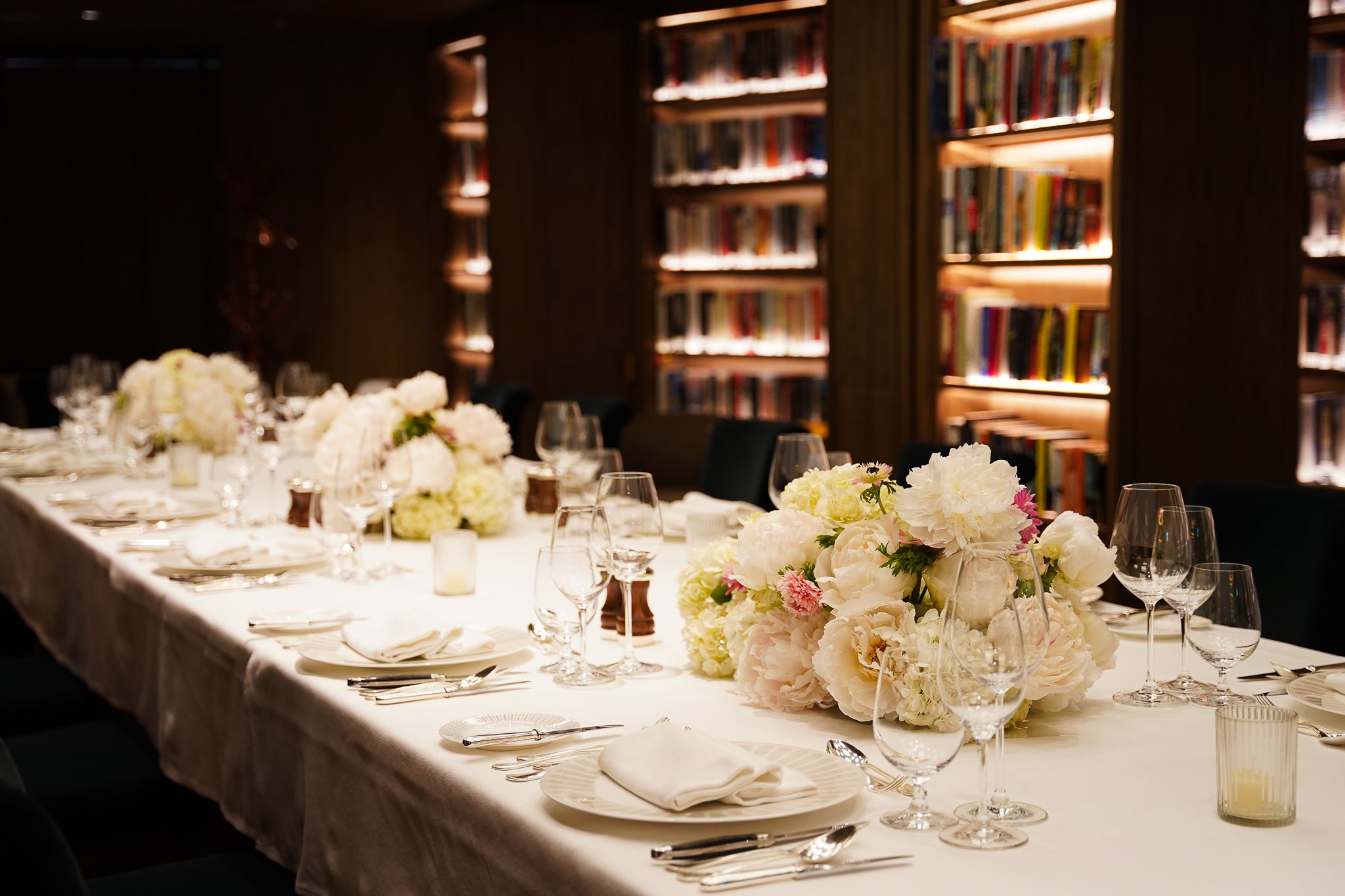 Private Birthday Dinner Table Flowers