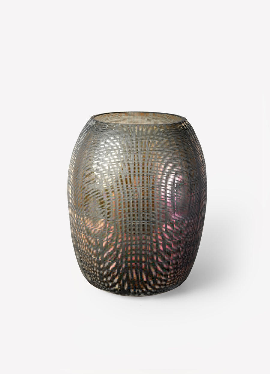 Checkered Glass Pot - Large