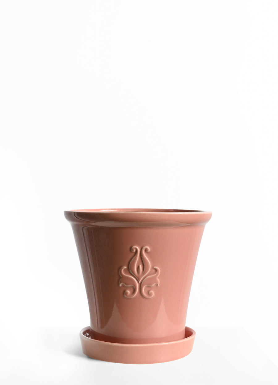 Ellermann Herb Pot with tray - Dusty Pink