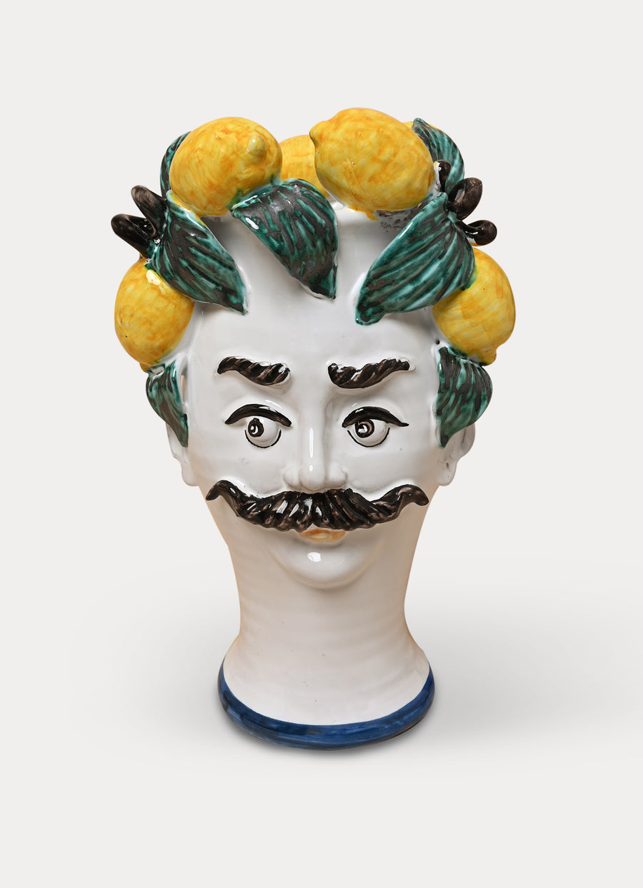 Hand-painted Moor Head Man Vase