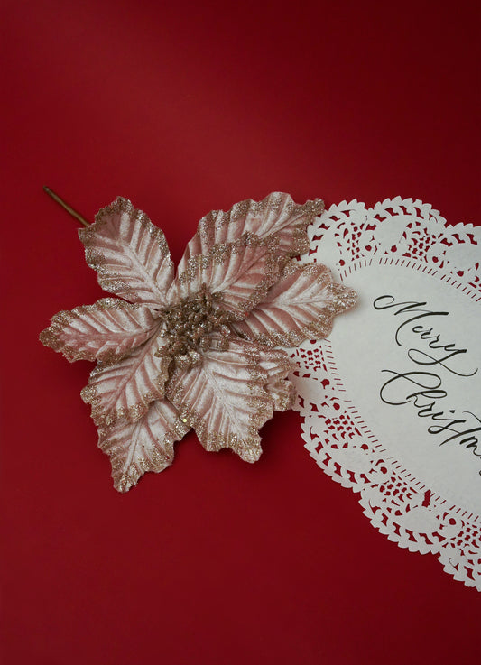 Festive Silk Flower - Dusty Pink