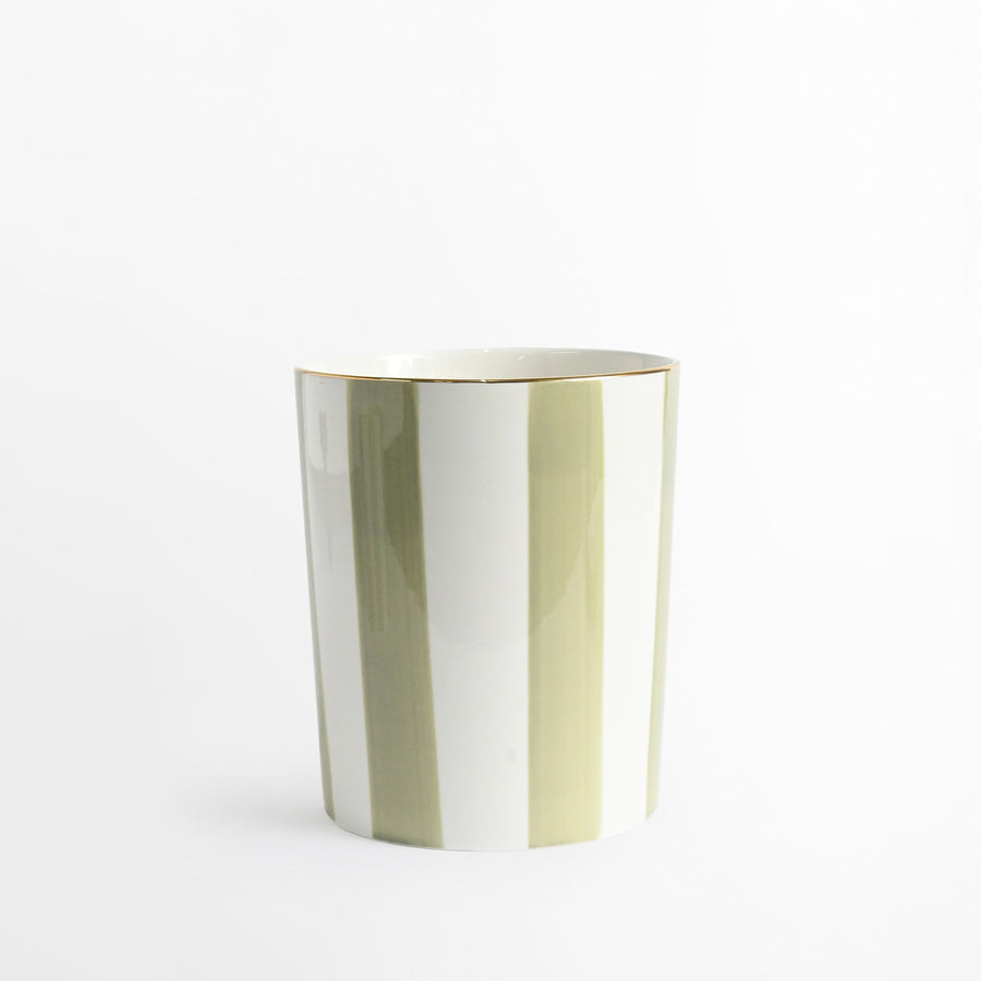 Ellermann Striped Pot - Sage Green - Medium