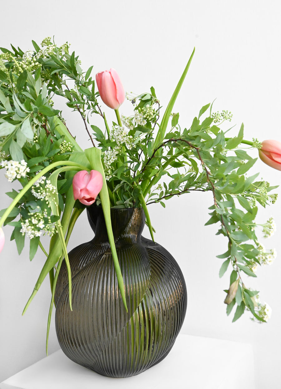 Mouth Blown Smoke Vase